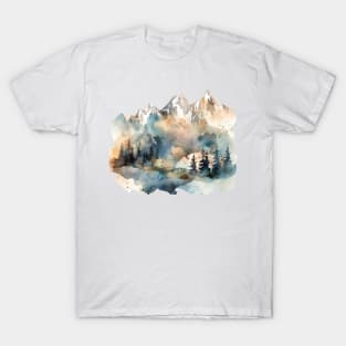 Watercolor Mountain Range T-Shirt